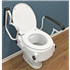 PALMA raised toilet seat with armrests and lid