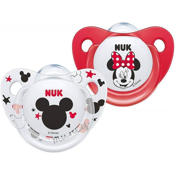 2 NUK Minnie Mouse Trendline soothers 6-18 months
