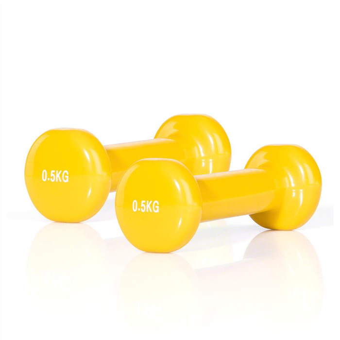 2x Fausthantel, 0,5 kg, gelb 2x Fausthantel, 0,5 kg, gelb