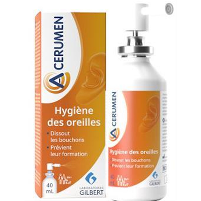 A-Cerumen spray, hygiène des oreilles, 40 ml 
enfants à partir de 3 mois et adulte A-Cerumen spray, hygiène des oreilles, 40 ml 
enfants à partir de 3 mois et adulte