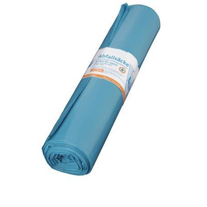 Abfallsäcke 120 L, 700 x 1100 mm, blau, Rolle à 25 Stück, recycelt Abfallsäcke 120 L, 700 x 1100 mm, blau, Rolle à 25 Stück, recycelt