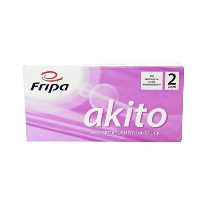 Akito Tissue-Tücher, 20 x 21 cm, 100 Stück 2-lagig