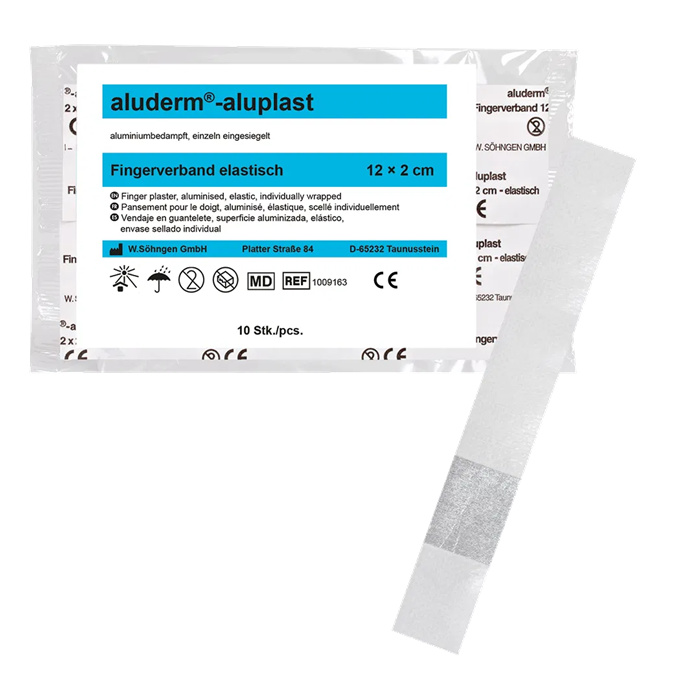 Aluderm Aluplast elastic finger bandage
10 pieces 12 x 2 cm Aluderm Aluplast elastic finger bandage
10 pieces 12 x 2 cm