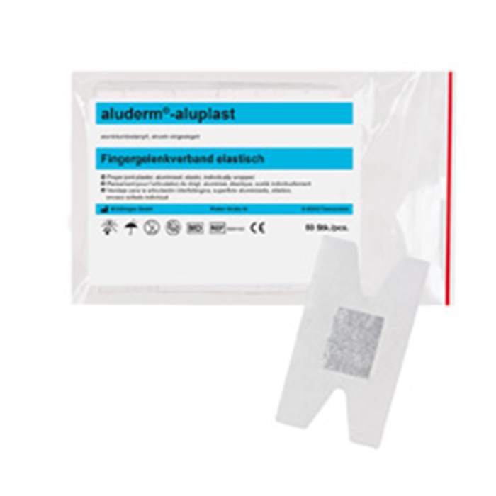 ALUDERM ALUPLAST FINGERGELENKVERBAND 
4.0 X 7.5 CM, PACK A 50 ST. ALUDERM ALUPLAST FINGERGELENKVERBAND 
4.0 X 7.5 CM, PACK A 50 ST.