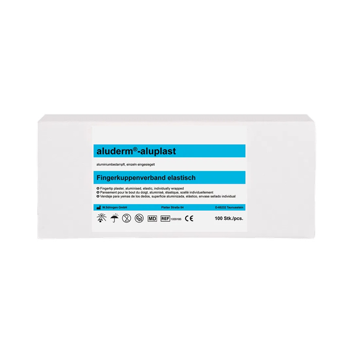 Aluderm Aluplast pansement pour bout du doigt
100 pièces, 4,3 x 7,3 cm Aluderm Aluplast pansement pour bout du doigt
100 pièces, 4,3 x 7,3 cm