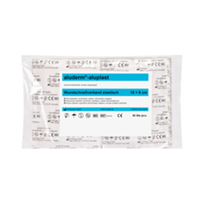 ALUDERM-ALUPLAST PFLASTER ELAST., 50 ST. 
HYGIENEPACKUNG, 10 CM X 6 CM ALUDERM-ALUPLAST PFLASTER ELAST., 50 ST. 
HYGIENEPACKUNG, 10 CM X 6 CM