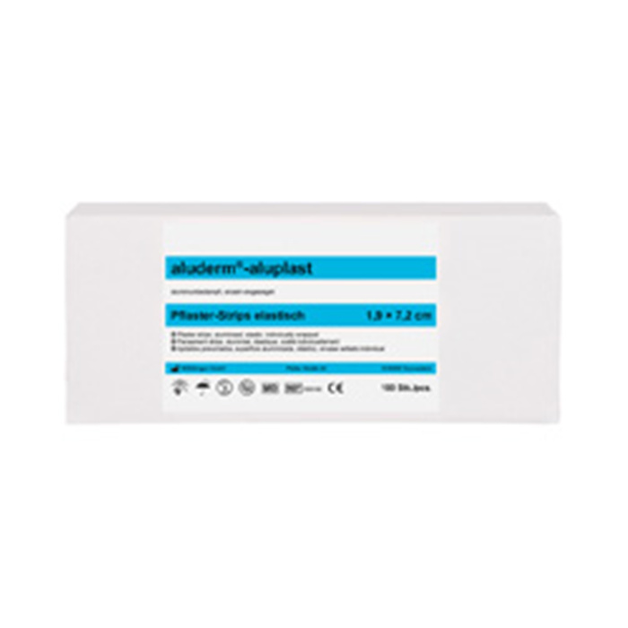 ALUDERM-ALUPLAST PFLASTER-STRIPS ELAST. 
100 ST., 1,9 X 7,2 CM ALUDERM-ALUPLAST PFLASTER-STRIPS ELAST. 
100 ST., 1,9 X 7,2 CM