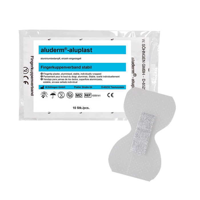 Aluderm Aluplast stable fingertip bandage
Pack of 10 pieces Aluderm Aluplast stable fingertip bandage
Pack of 10 pieces