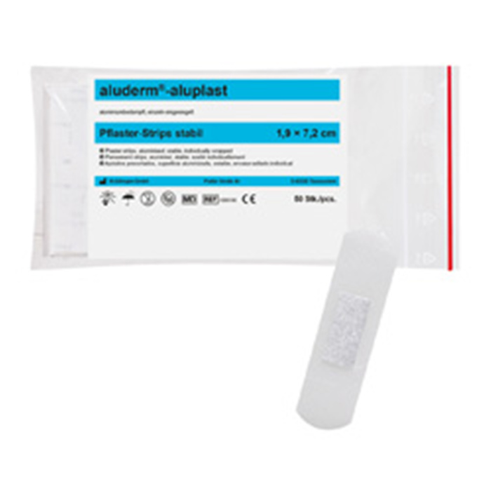 ALUDERM-ALUPLAST STRIPS, STABIL, 1.9 X 7.2 CM
50 ST. ALUDERM-ALUPLAST STRIPS, STABIL, 1.9 X 7.2 CM
50 ST.
