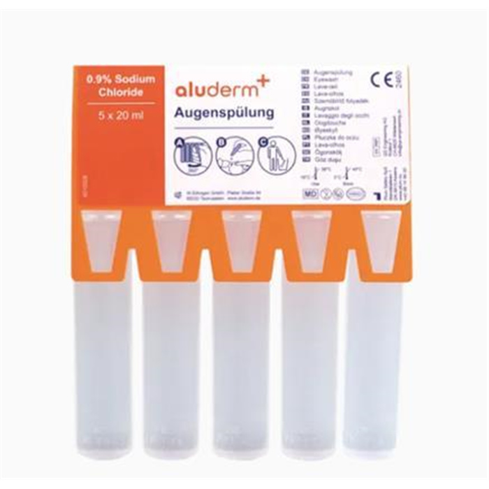 aluderm® Augenspülung 0.9% Sodium Chloride refill 5x20 ml aluderm® Augenspülung 0.9% Sodium Chloride refill 5x20 ml