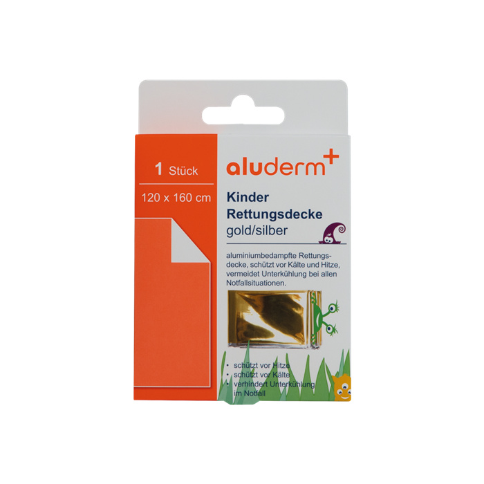 aluderm+ child emergency blanket, 120 × 160 cm, gold/silver aluderm+ child emergency blanket, 120 × 160 cm, gold/silver