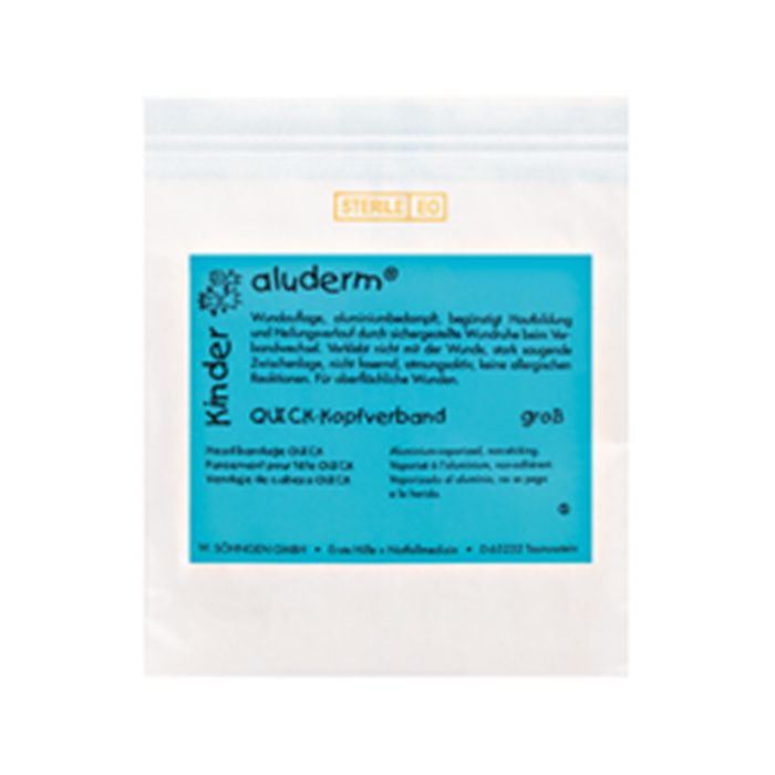Aluderm children’s quick head bandage, large size Aluderm children’s quick head bandage, large size