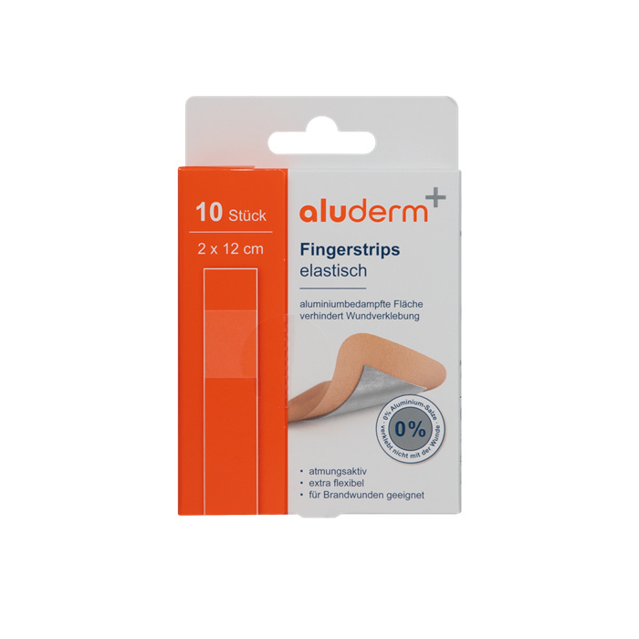 aluderm+, Fingerstrips elastisch, 10 Stück,
2 cm x 12 cm aluderm+, Fingerstrips elastisch, 10 Stück,
2 cm x 12 cm