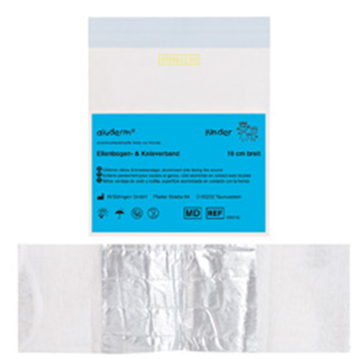 ALUDERM KINDER-KNIE- UND ELLENBOGENVERBAND 
10 CM BREIT ALUDERM KINDER-KNIE- UND ELLENBOGENVERBAND 
10 CM BREIT