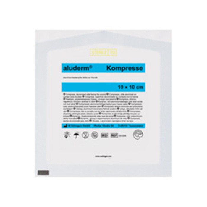 ALUDERM KOMPRESSE, 10 X 10 CM 1 ST.   *QSM* ALUDERM KOMPRESSE, 10 X 10 CM 1 ST.   *QSM*