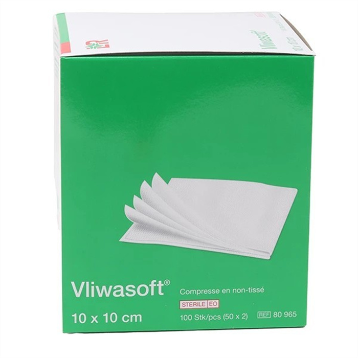 Aluderm+, spray hydrogel pour plaies, 60 ml
Compresses Vliwasoft stériles 10 x 10 cm, 250 pièces
50 sachets de 5 pièces Aluderm+, spray hydrogel pour plaies, 60 ml
Compresses Vliwasoft stériles 10 x 10 cm, 250 pièces
50 sachets de 5 pièces