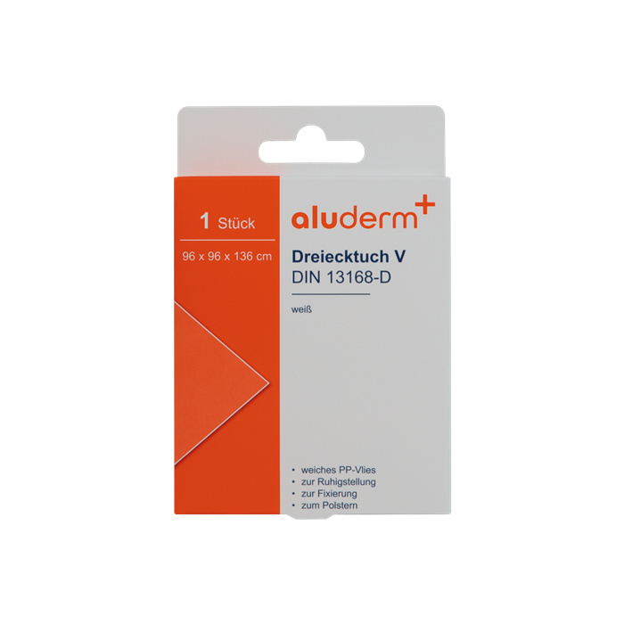 aluderm+ triangular bandage V, white, 96 × 96 × 136 cm, DIN 13168-D compliant aluderm+ triangular bandage V, white, 96 × 96 × 136 cm, DIN 13168-D compliant
