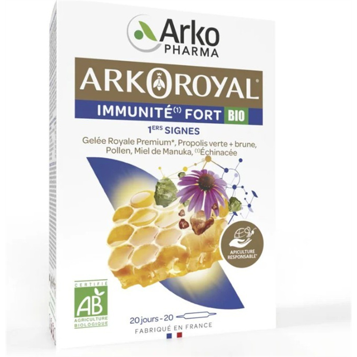 Arkoroyal Immunité fort BIO,
20 ampoules Arkoroyal Immunité fort BIO,
20 ampoules