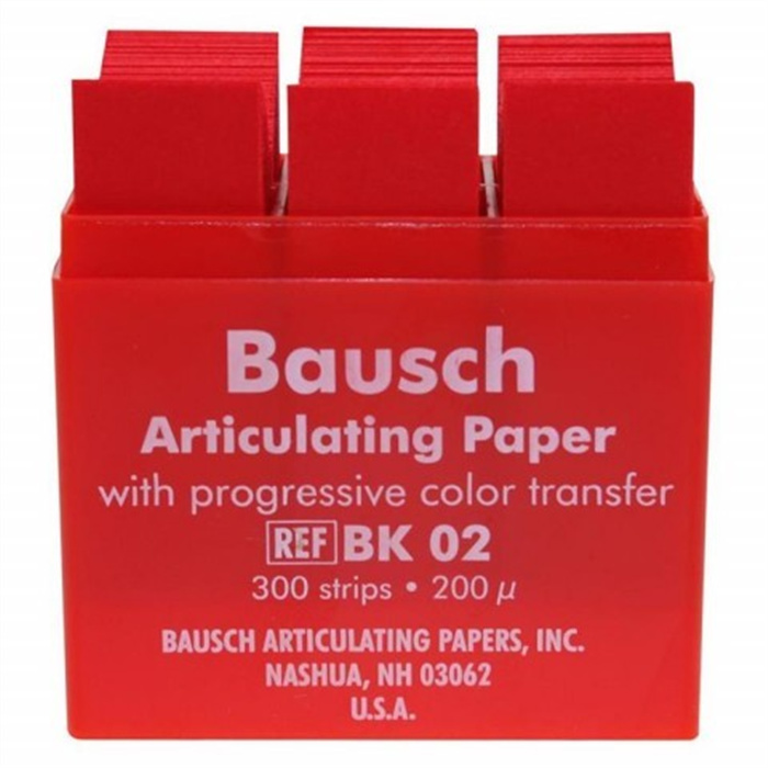 Articulating Paper 200 µ, plastic cassette, 300 red, straight, BK 02 Articulating Paper 200 µ, plastic cassette, 300 red, straight, BK 02