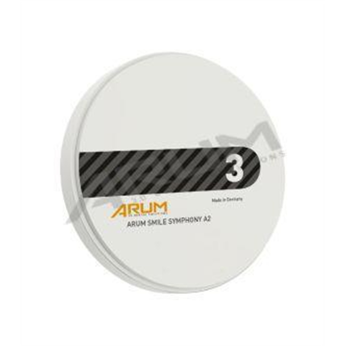 ARUM Temp PMMA-blank 98 Ø x 15 mm A2
(avec marche) ARUM Temp PMMA-blank 98 Ø x 15 mm A2
(avec marche)