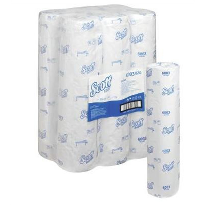 Ärzterollen Scott, weßi, 59 cm, 6 Stück,
2-lagiges Tissue, Rolle à 50 m, Alle 37 cm perforiert, Saugfähig Ärzterollen Scott, weßi, 59 cm, 6 Stück,
2-lagiges Tissue, Rolle à 50 m, Alle 37 cm perforiert, Saugfähig