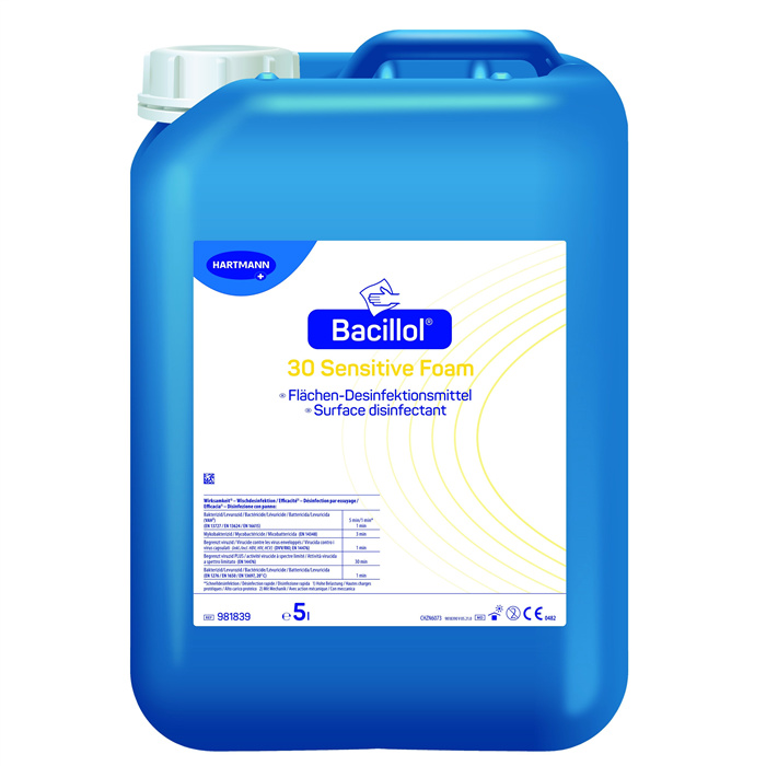Bacillol 30 Sensitive Schaum,
5 L Bacillol 30 Sensitive Schaum,
5 L