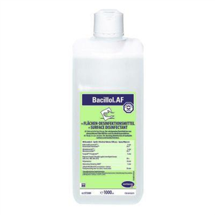 Bacillol AF 1000 ml Flächendesinfektion 
alkoholisch, aldehydfrei Bacillol AF 1000 ml Flächendesinfektion 
alkoholisch, aldehydfrei