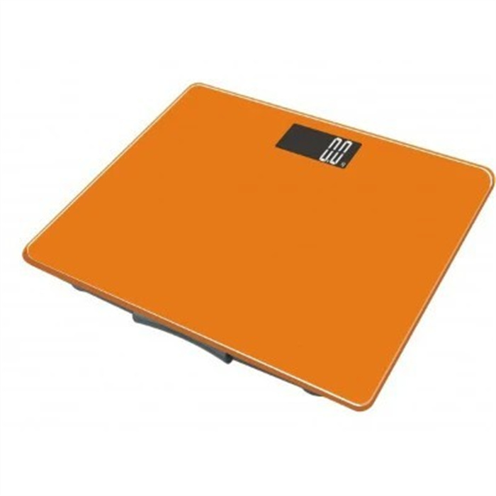 Balance pèse-personne électronique en verre orange / 150 kg / précision 100 g Balance pèse-personne électronique en verre orange / 150 kg / précision 100 g
