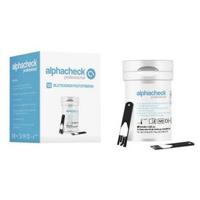 Bandelettes de test Alphacheck Professional, boîte de 50 pièces (AK-003) Bandelettes de test Alphacheck Professional, boîte de 50 pièces (AK-003)
