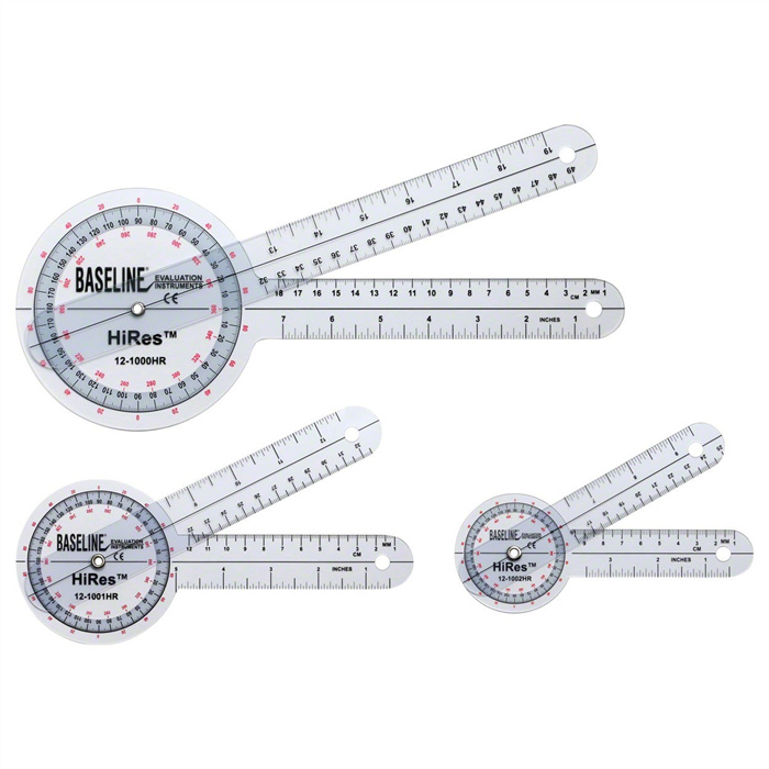 Baseline Goniometer Winkelmesser-Set, 3 Stück Baseline Goniometer Winkelmesser-Set, 3 Stück
