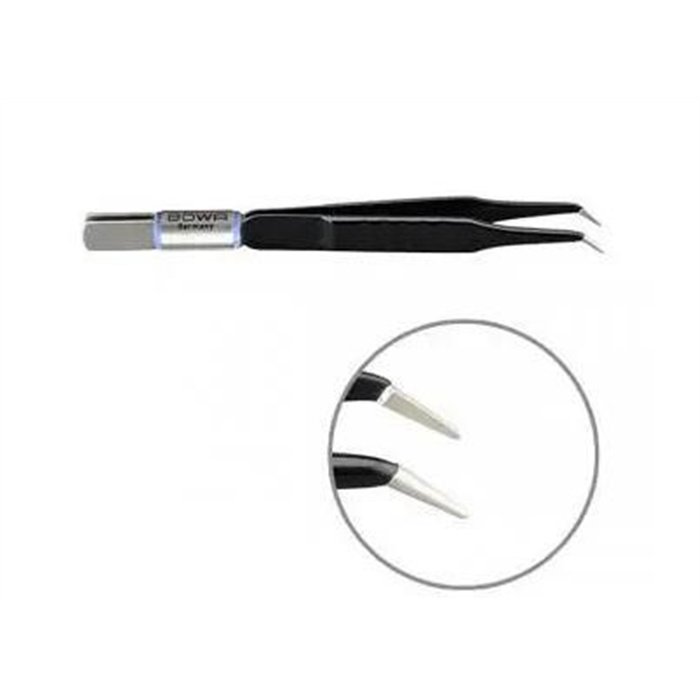 Bipolare Pinzette, gewinkelt, 110 mm 6 mm x 0.5 mm Bipolare Pinzette, gewinkelt, 110 mm 6 mm x 0.5 mm