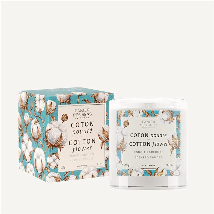 Bougie parfumée cire végétale - Parfum Coton Poudré, 275 g Bougie parfumée cire végétale - Parfum Coton Poudré, 275 g