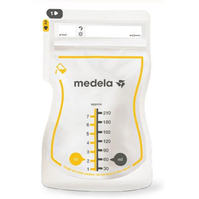 Breast milk storage bags, 210 ml, 25 pcs Breast milk storage bags, 210 ml, 25 pcs