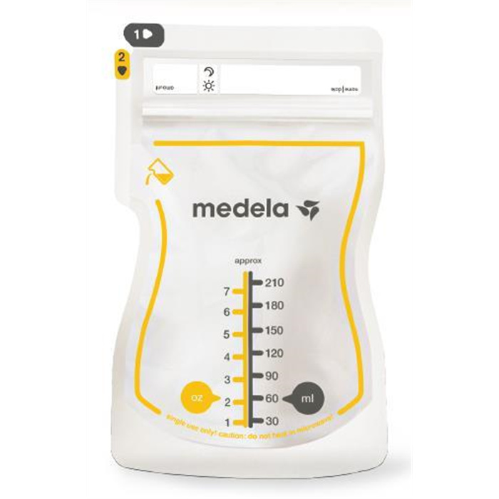 Breast milk storage bags, 210 ml, 50 pcs Breast milk storage bags, 210 ml, 50 pcs