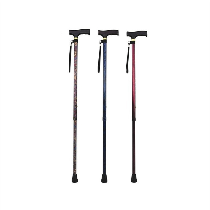 Canne métallique Fantasie, Plumes bleues 70-93 cm, ajustable, max. 110 kg Canne métallique Fantasie, Plumes bleues 70-93 cm, ajustable, max. 110 kg