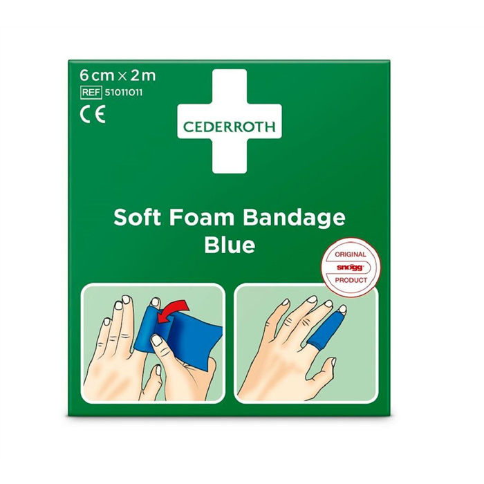 Cederroth Soft Foam Bandage Blue 6 cm x 2 m Cederroth Soft Foam Bandage Blue 6 cm x 2 m