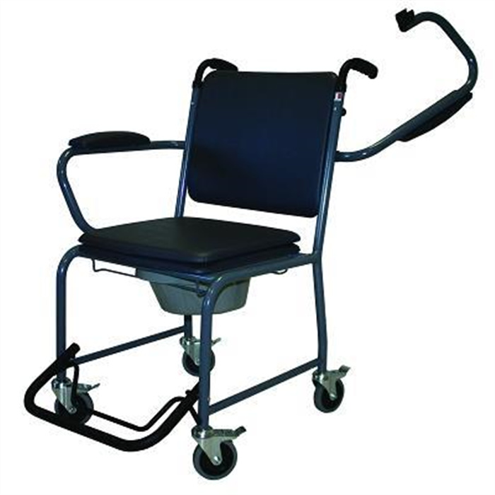 Chaise percée tube noir - décor fourniture gris Chaise percée tube noir - décor fourniture gris