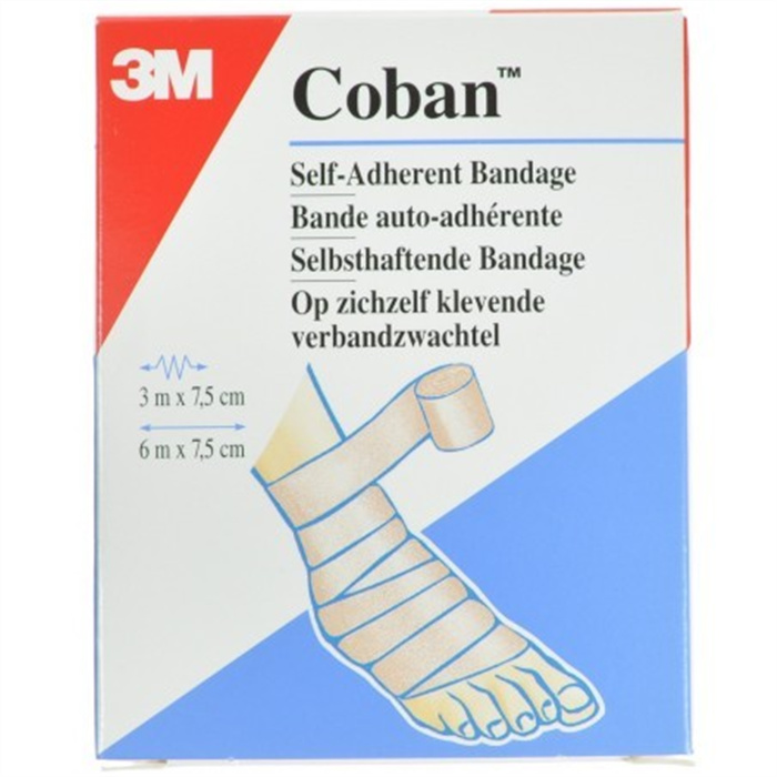 Coban skin elastic bandage
roll 7.5 cm x 457 cm Coban skin elastic bandage
roll 7.5 cm x 457 cm