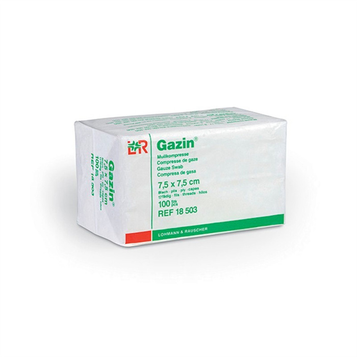 Compresse Gazin 3D non stérile, 7,5 × 7,5 cm, 12 plis – Boîte de 100 pièces Compresse Gazin 3D non stérile, 7,5 × 7,5 cm, 12 plis – Boîte de 100 pièces