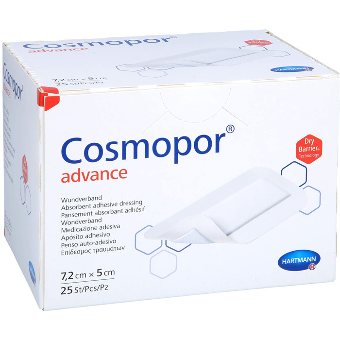 COSMOPOR Advance, 7,2 x 5 cm, 25 Stück, einzeln versiegelt, steril COSMOPOR Advance, 7,2 x 5 cm, 25 Stück, einzeln versiegelt, steril