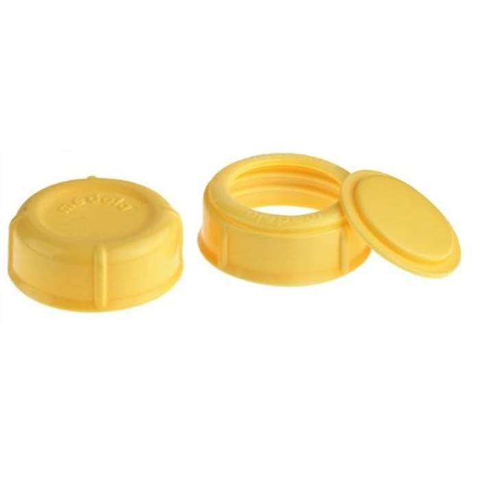 Couvercle monobloc jaune pour bouteille de lait 150 ml Couvercle monobloc jaune pour bouteille de lait 150 ml