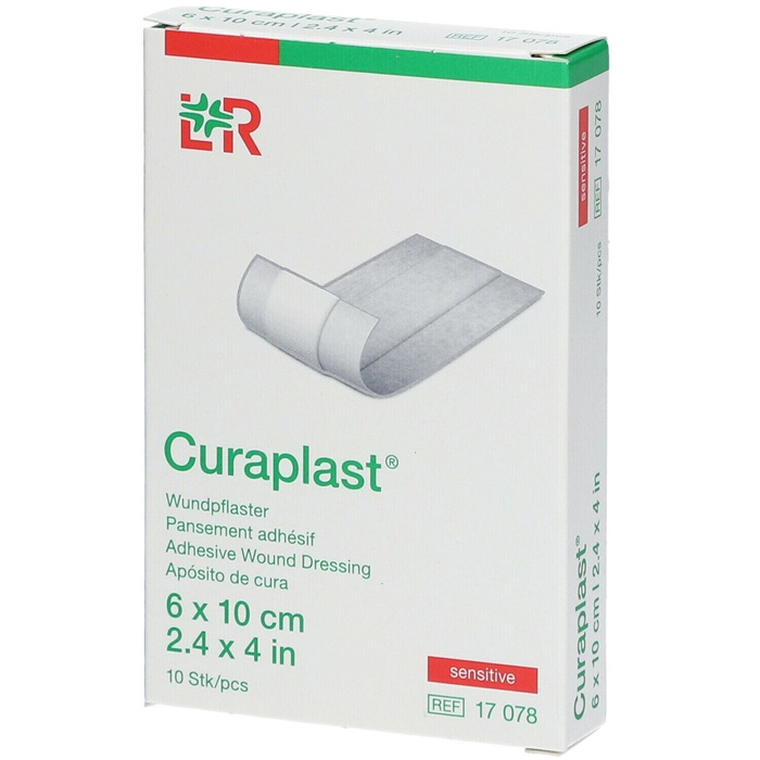 Curaplast sensitive, non sterile, 6 cm x10 cm, 10 pièces Curaplast sensitive, non sterile, 6 cm x10 cm, 10 pièces