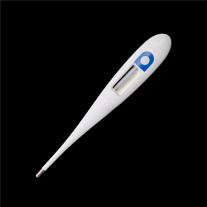 Digital clinical thermometer, colour white, blue, 129 x 22 x 14 mm Digital clinical thermometer, colour white, blue, 129 x 22 x 14 mm
