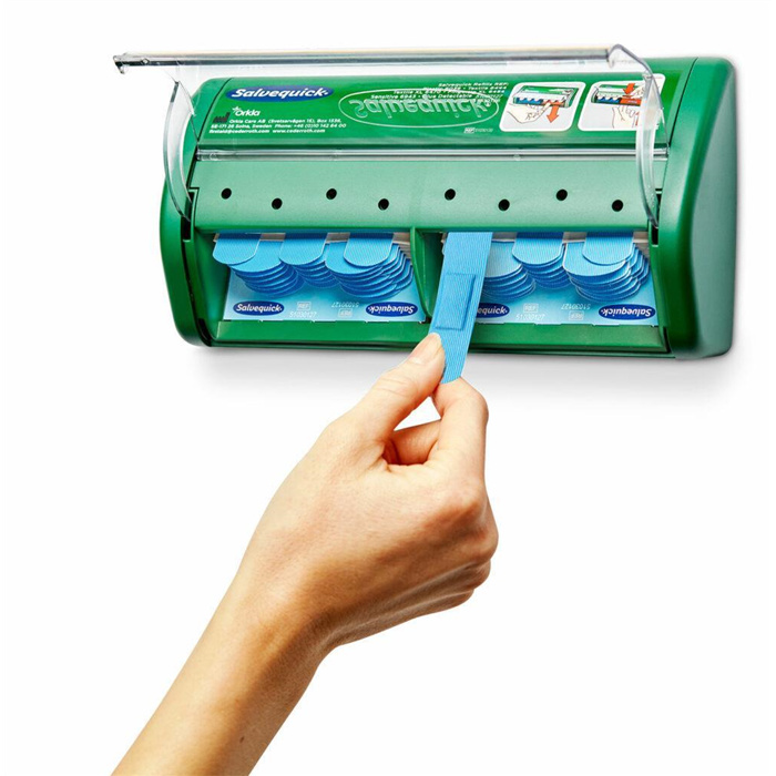 Distributeur automatique de pansements bleus détectables Distributeur automatique de pansements bleus détectables