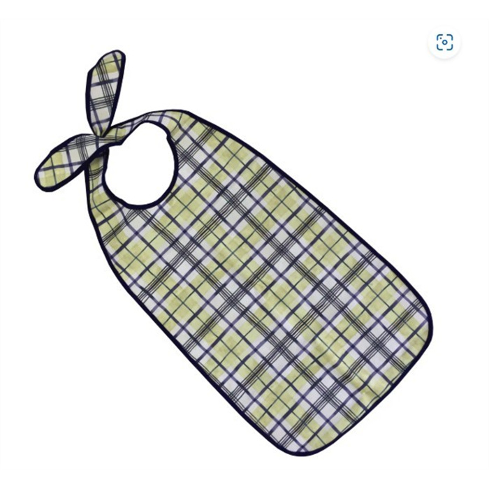 Eating apron, PU with crumb catcher 50 x 90 cm, blue-beige Eating apron, PU with crumb catcher 50 x 90 cm, blue-beige