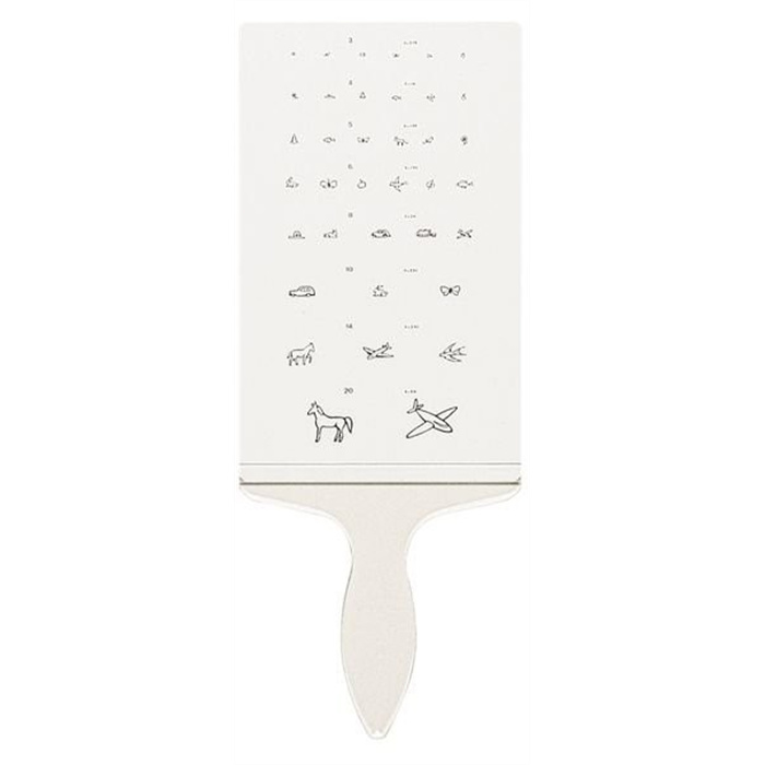 Échelle optométrique à main pour illettrés, type Parinaud Échelle optométrique à main pour illettrés, type Parinaud