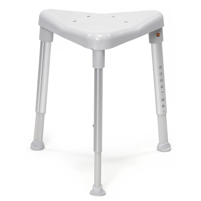 Edge shower stool, gray, seat height 42-57 cm, max. 130 kg Edge shower stool, gray, seat height 42-57 cm, max. 130 kg