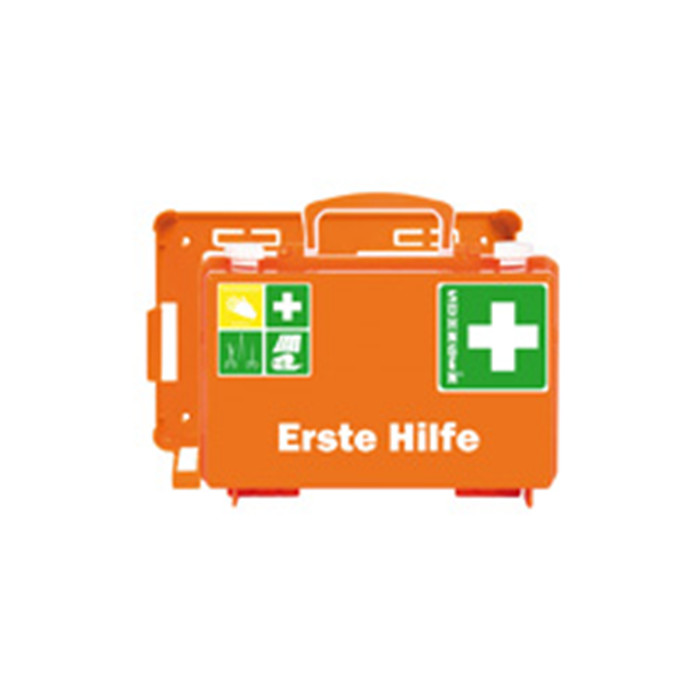 Erste Hilfe-Koffer QUICK-CD Norm orange 
DIN 13157, 260 x 170 x 110 mm