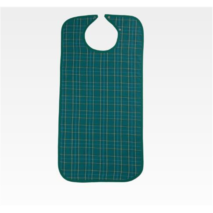 Ess-Schürze Polyester mit Druckknöpfen, karo grün, 89x44 cm Ess-Schürze Polyester mit Druckknöpfen, karo grün, 89x44 cm