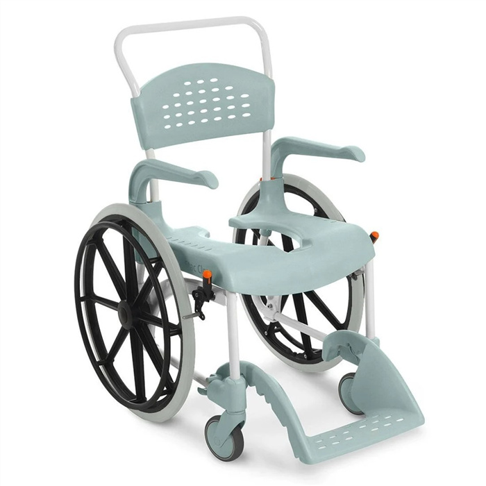 Etac Clean 24 Shower-Toilet Wheelchair, white, seat height 55 cm Etac Clean 24 Shower-Toilet Wheelchair, white, seat height 55 cm